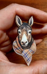 Donal the Donkey Brooch pin