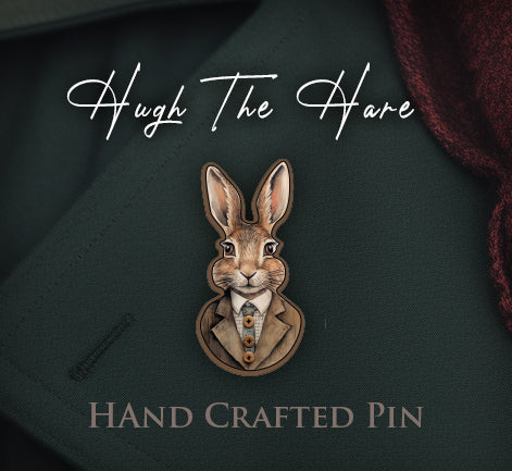 Hugh the Hare Brooch pin