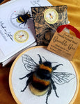 Hand made felt bumble bee and wildflower seeds