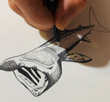 Irish Basking Shark Eco-MDF Illustrated Magnet